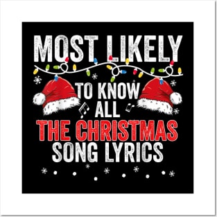 Most Likely To Know The Christmas Song Lyric Posters and Art